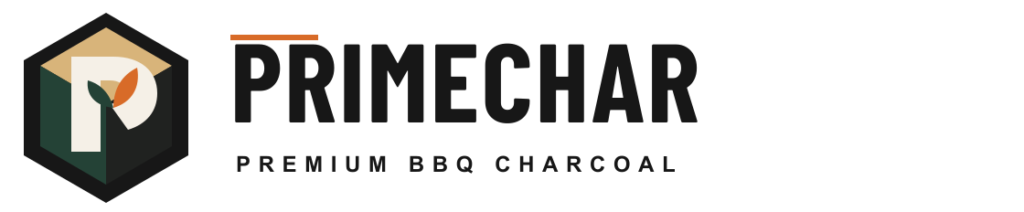 Primechar premium BBQ charcoal horizontal logo